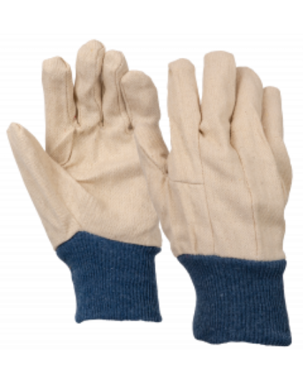 Picture of Cotton Drill Blue Knitwirst Glove - Mens / Large Size