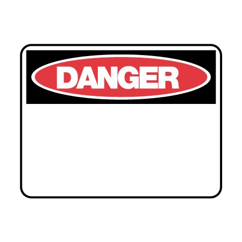 Yalanji Supplies. Danger Sign - Blank 450 X 300mm Metal