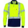 Picture of Long sleeve Polo Shirt With x Pattern Reflective Back - DNC Work Wear