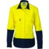 Picture of Ladies Long Sleeve Hi-vis 2 Tone Drill Shirt