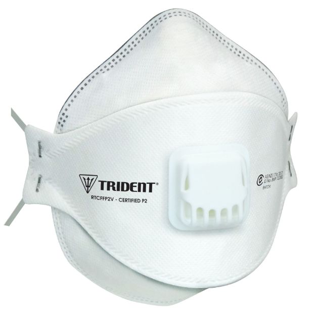 Picture of Respirator TRIDENT® Flat Fold P2 Valved 