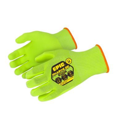 Picture of Glove EPIC® Pharos Hi Vis 5E Cut Resistant Nitrile  