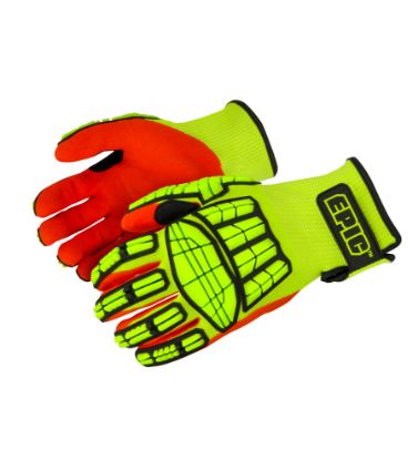 Picture of Glove EPIC® Pharos Impact Hi Vis 5EP Cut & Vibration Resistant Nitrile 