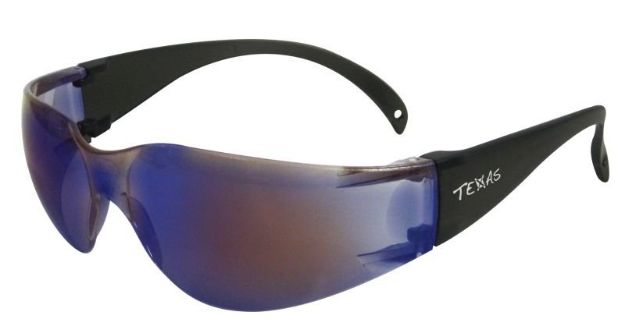 Picture of TEXAS Safety Glasses with Anti-Fog - Blue Mirror Lens