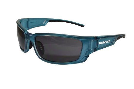 Picture of Denver Smoke Safety Glasses, Blue Frame