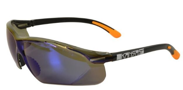 Picture of KANSAS Safety Glasses with Anti-Fog - Blue Mirror Lens