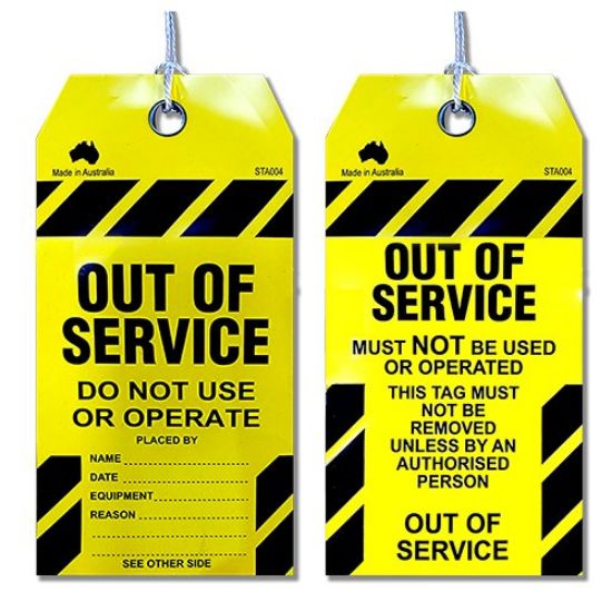 Picture of Safety Tag "Out of Service"