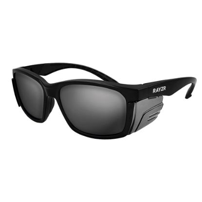 Picture of Rayzr Safety Glasses - Matte Black Frame - Smoke Lens Polarised