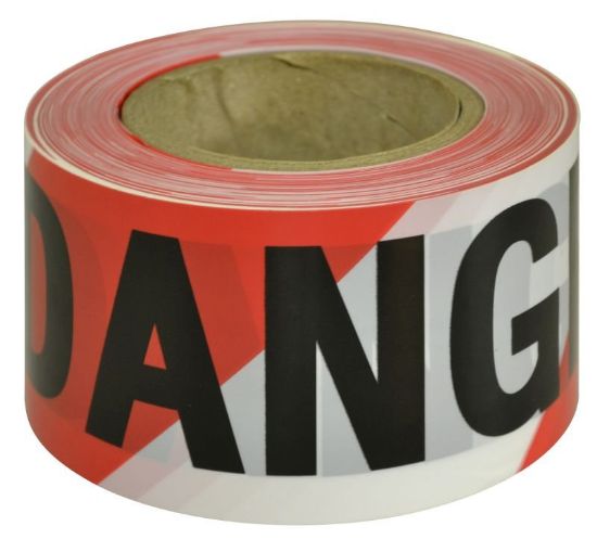 Picture of Barricade/Barrier Tape Danger - black on red/white