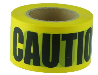 Picture of Barricade/Barrier Tape Caution - black on yellow