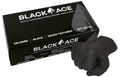 Picture of Black Ace Disposable Nitrile Gloves, Unpowdered