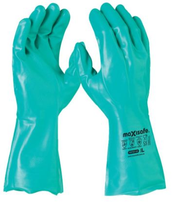 Picture of Maxisafe Green Nitrile Chemical Glove - 33cm