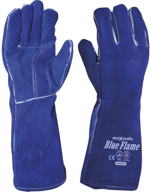 Picture of Blue Flame Welders Gauntlet - Kevlar Stitched