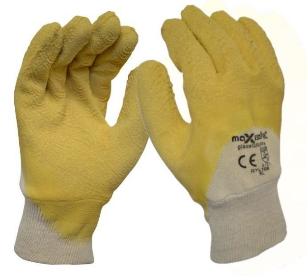 Picture of Premium Yellow Latex Coated Glass Gripper Glove