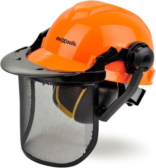 Picture of Forestry Kit with Orange Hard Hat, Mesh Visor & Earmuffs