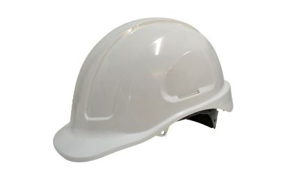 Picture of Maxisafe White Unvented Hard Hat - Ratchet Harness