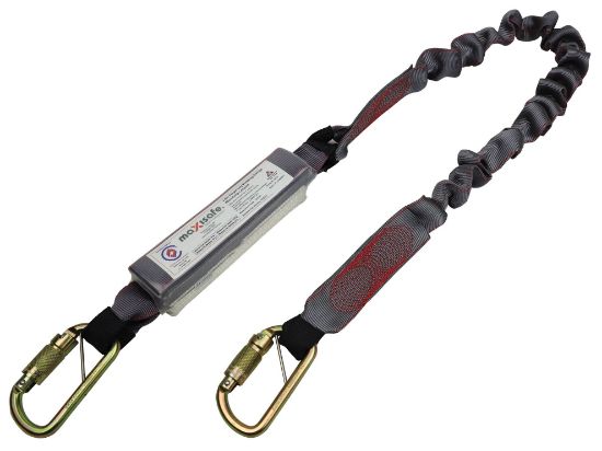 Picture of Maxisafe 2M Heavy Duty Web Shock Absorbing Lanyard with Triple Action Karabiners