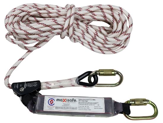 Picture of Maxisafe 15m Rope Line With Adjuster & Shock Absorber - 140kg rated