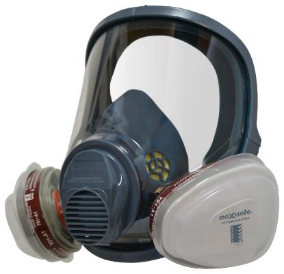 Picture of MaxiGuard Full Face Silicone Respirator with A1P2 Filter-Medium