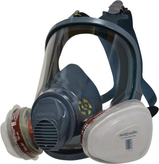 Picture of MaxiGuard Full Face Silicone Respirator with A1P2 Filter-Large