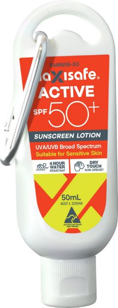 Picture of SPF 50+ Suncreen Lotion, 50ml with Karabiner