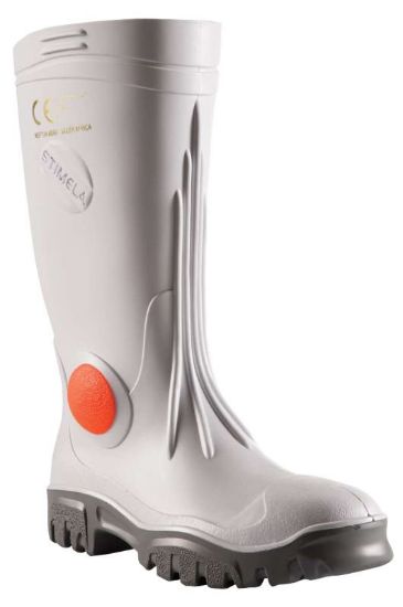 Picture of Stimela 'Executive' White Gumboots with Safety Toe