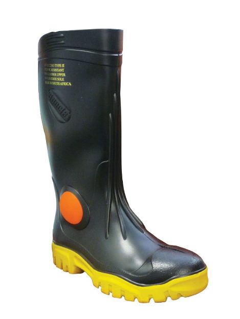 Picture of Stimela 'Foreman' Black Gumboots with Safety Toe