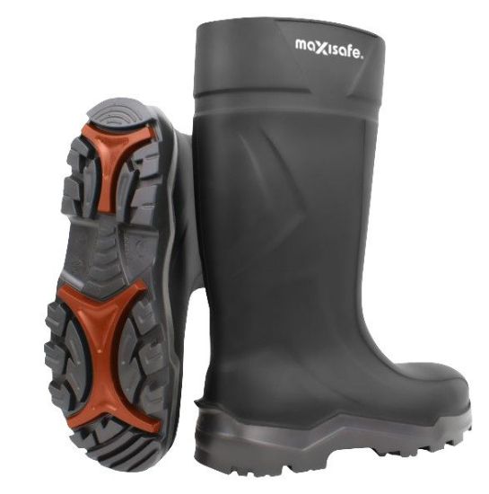 Picture of XtremeGrip Black Polyurethane Gumboots