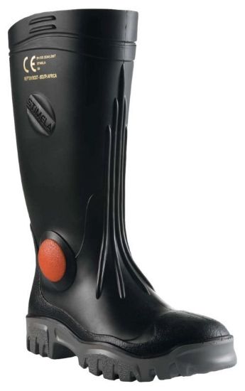 Picture of Stimela 'Superintendant' Black Gumboots with Safety Toe & Midsole