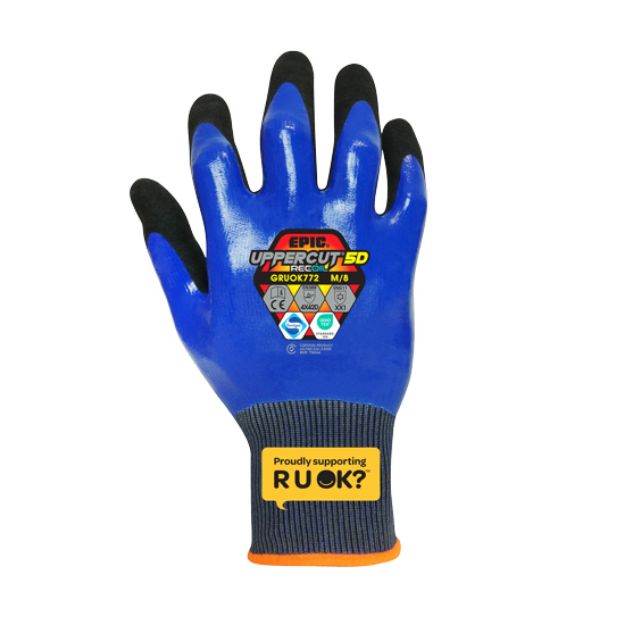 Picture of Glove EPIC® Uppercut R U OK? Recoil 5D Cut Resistant Nitrile 