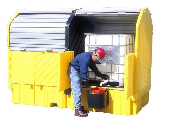 Picture of Ultra - IBC Spill Pallet Twin Hard Top, with Drain