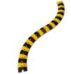 Picture of Ultra - Sidewinder Cable Protection with Endcaps, Small, Black and Yellow (1,003mmL x 76mmW x 19mmH)